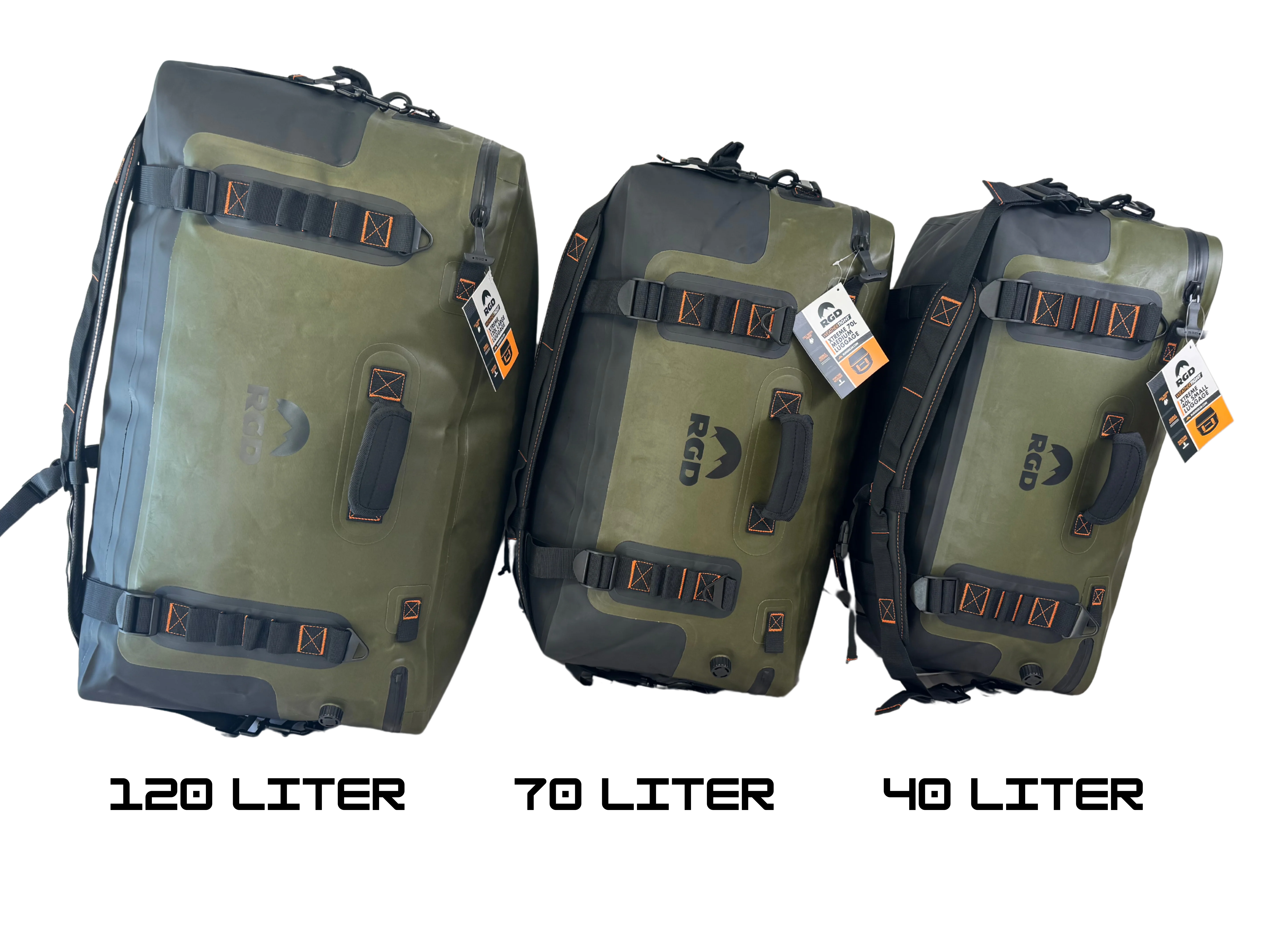 40 Liter, 70 Liter, & 120 Liter Fully Waterproof & Submersible RGD Luggage - Image 3