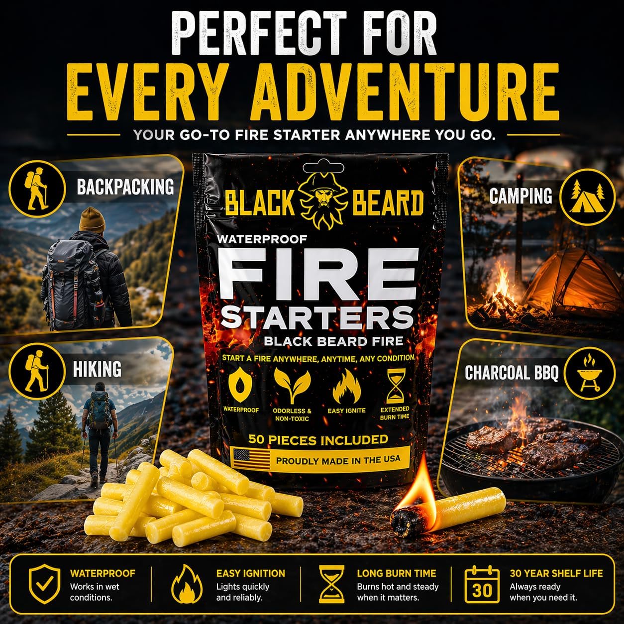 Black Beard Fire Plugs "Fire Starter" - Image 4