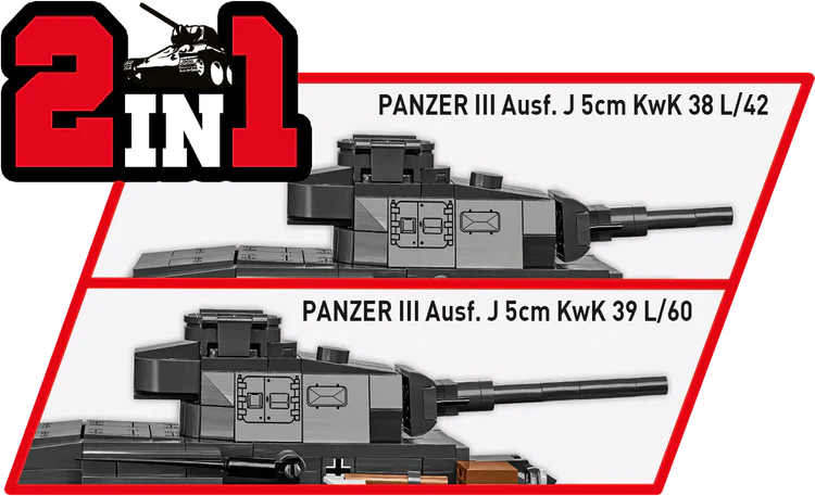 COBI Panzer III Ausf. J Tank : Set #2289 - Image 5