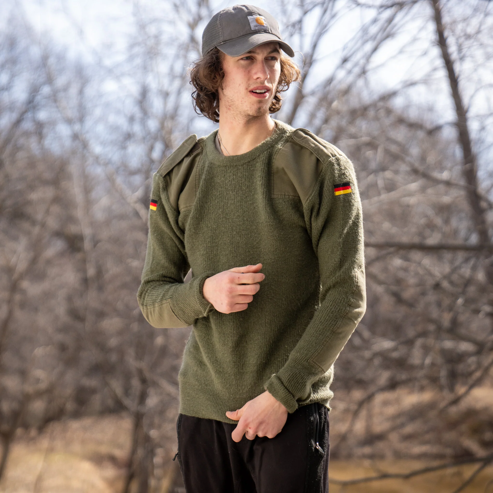 Issued German OD Green Commando Pullover Sweater - Image 4