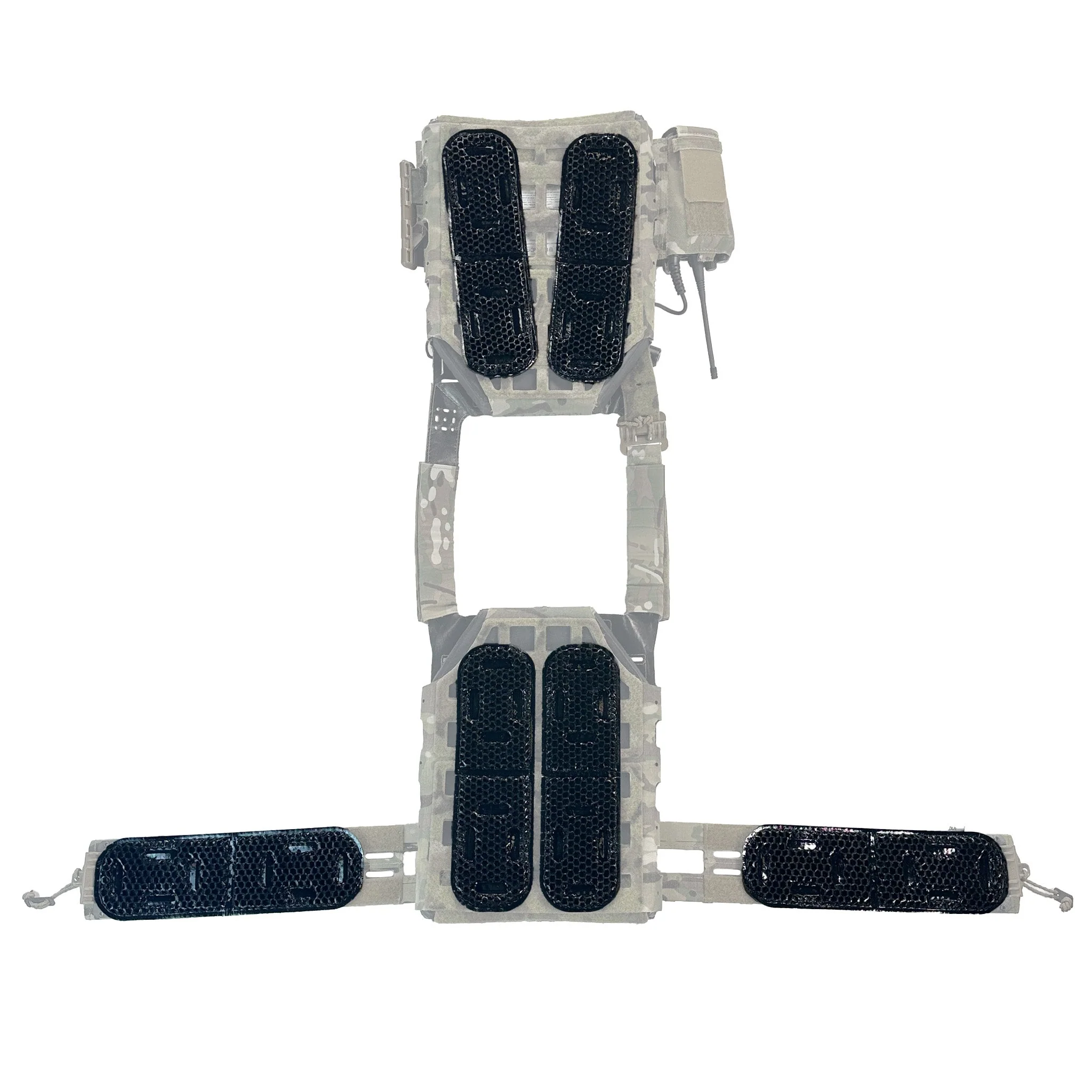 ICEVENTS® Classic Plate Carrier Ventilation Pontoons (Crye AVS Harness Pad Set, hook backing, 2 / 4 / 6 Packs, fits any loop-lined plate carrier, cummerbund) - Image 10