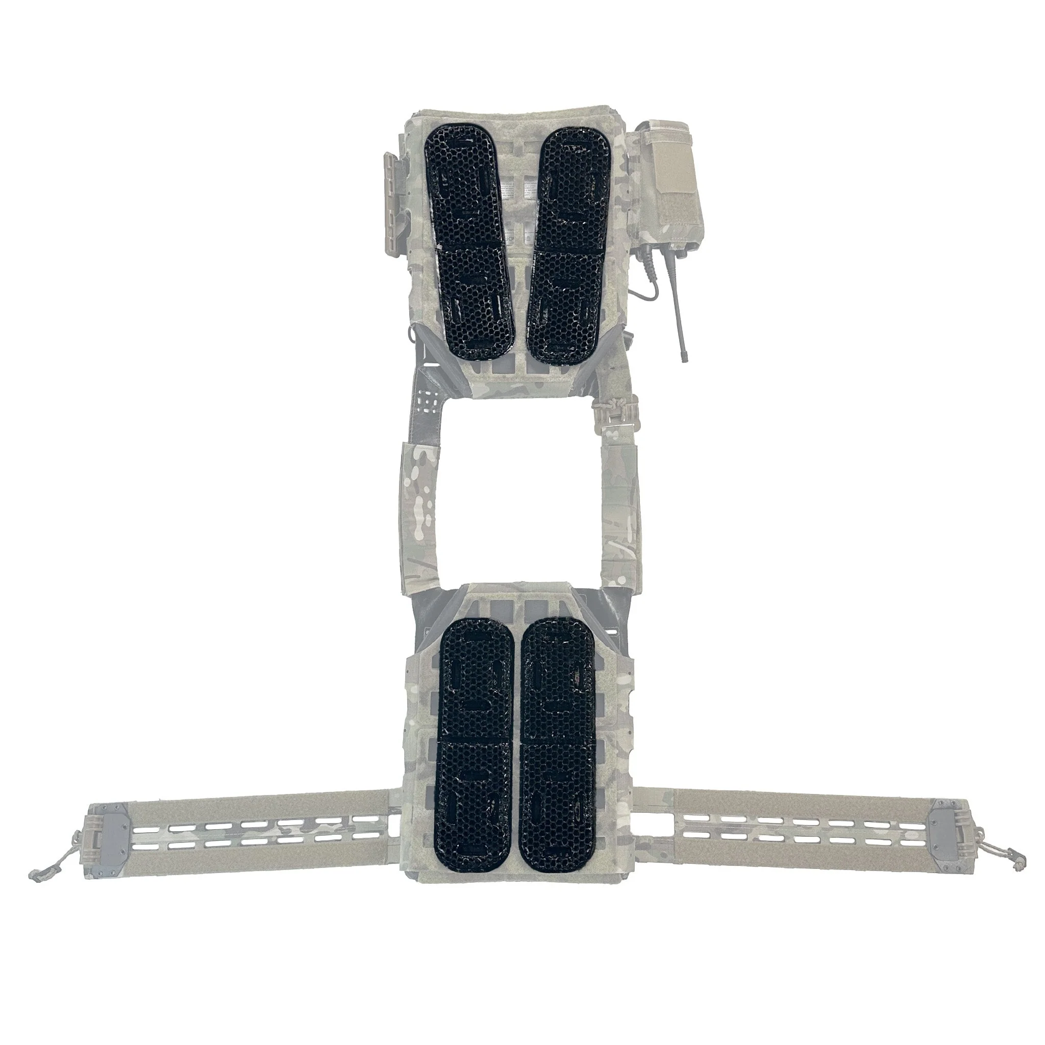 ICEVENTS® Classic Plate Carrier Ventilation Pontoons (Crye AVS Harness Pad Set, hook backing, 2 / 4 / 6 Packs, fits any loop-lined plate carrier, cummerbund) - Image 8