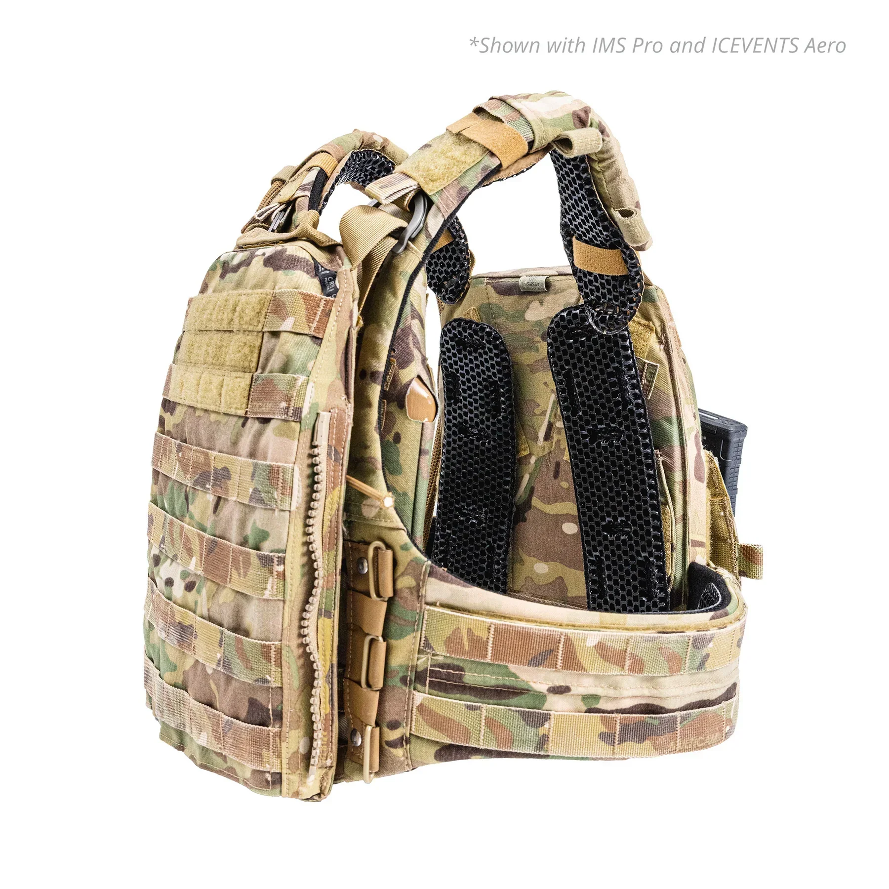 ICEVENTS® Classic Plate Carrier Ventilation Pontoons (Crye AVS Harness Pad Set, hook backing, 2 / 4 / 6 Packs, fits any loop-lined plate carrier, cummerbund) - Image 9