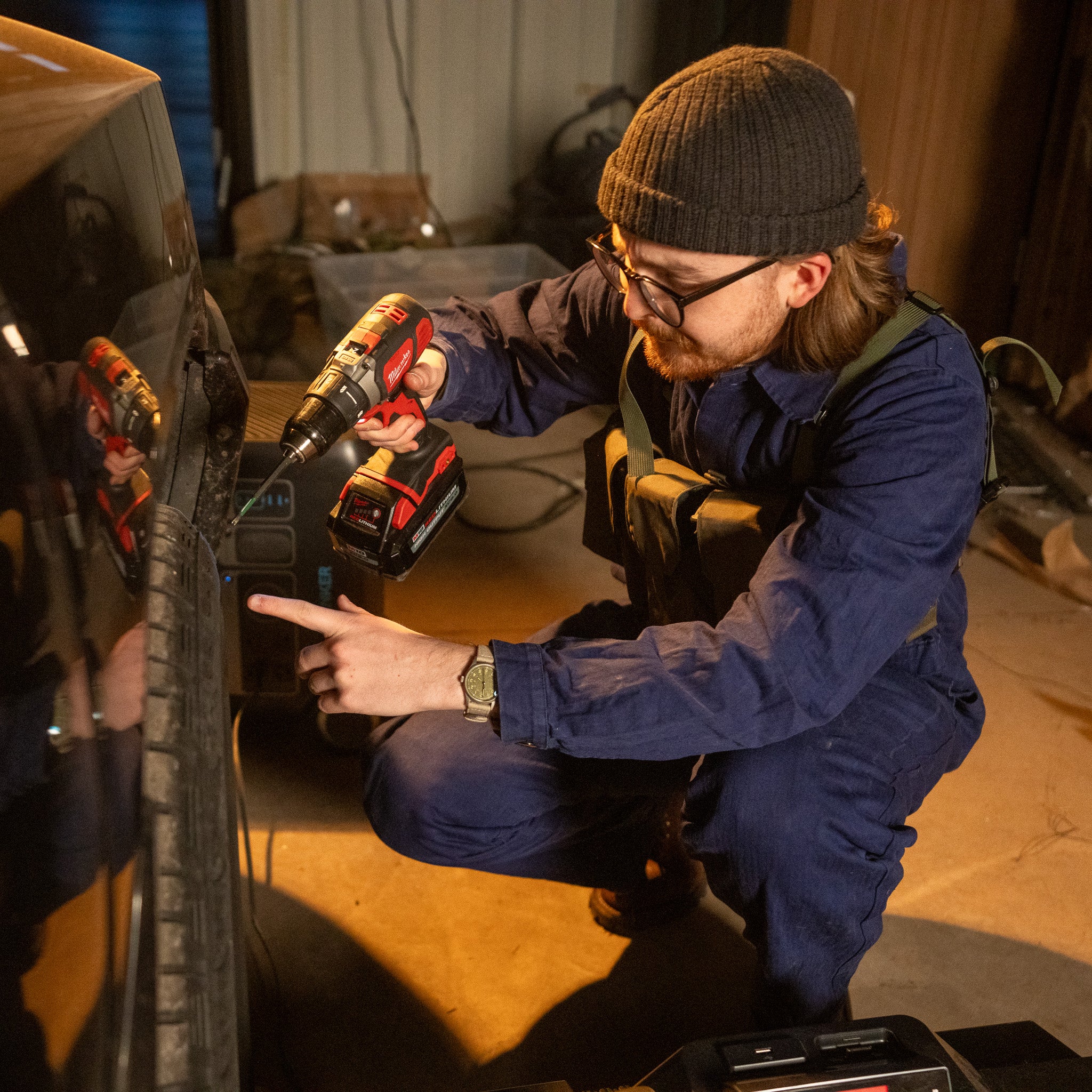 Issued German Blue Work Coverall - Image 4
