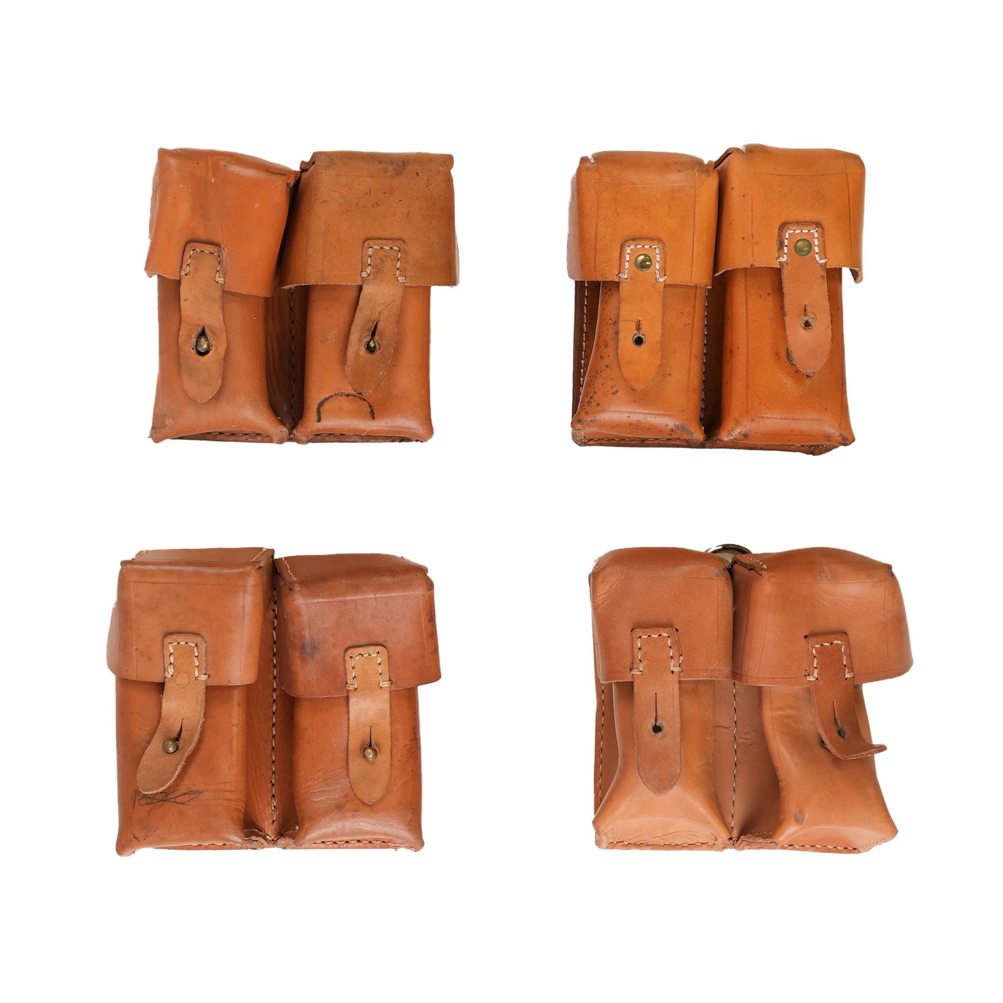 Issued Serbian Leather Double Mauser/SKS Stripper Clip Pouch - Image 3