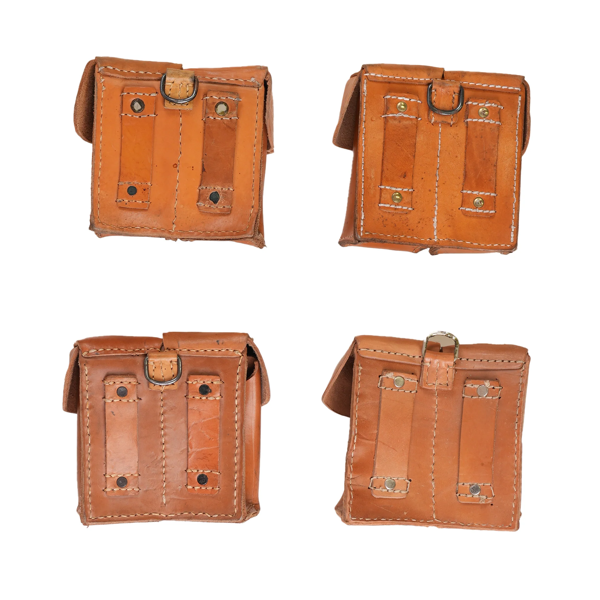 Issued Serbian Leather Double Mauser/SKS Stripper Clip Pouch - Image 5