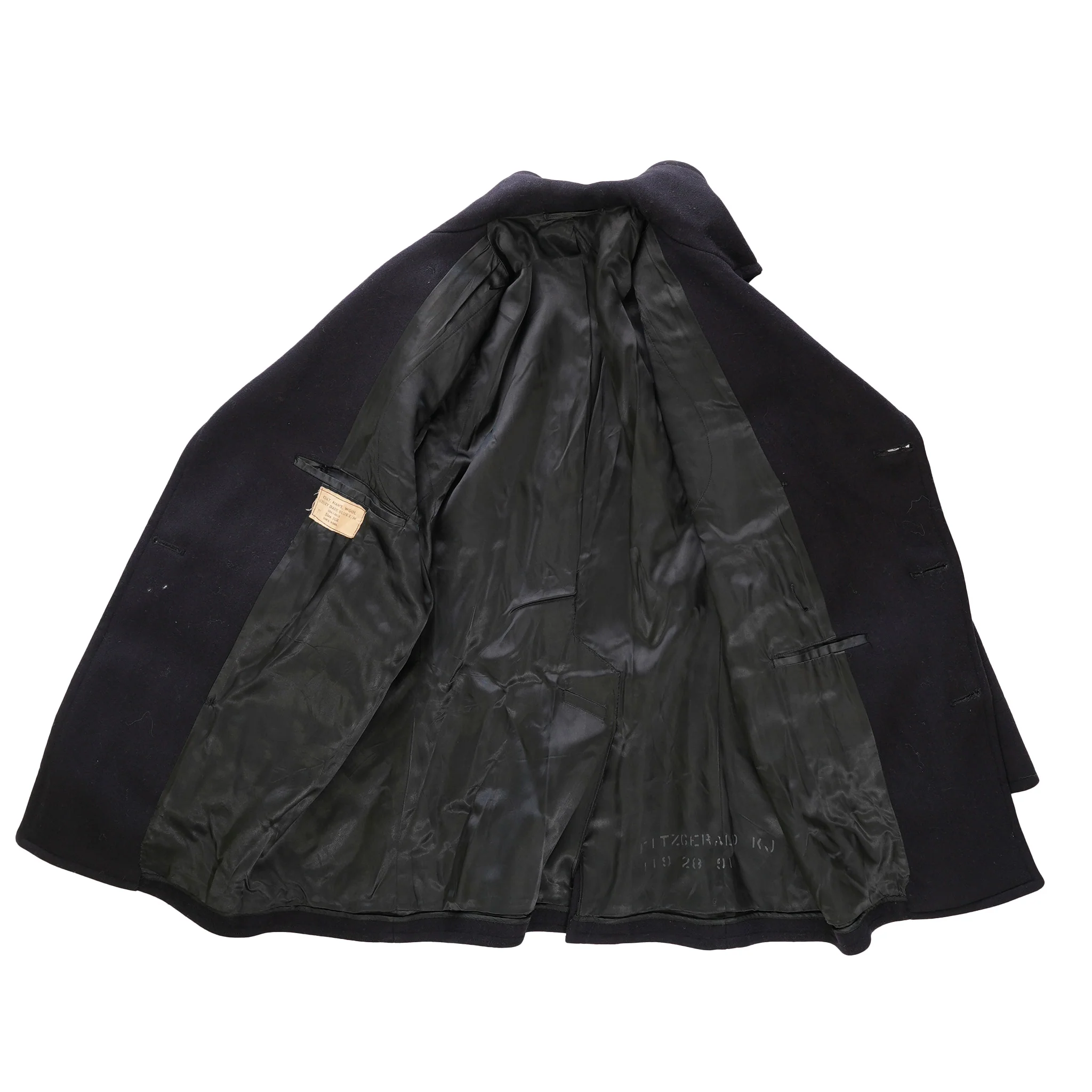 Grade 2 Vintage US Navy Blue Peacoat - Image 3