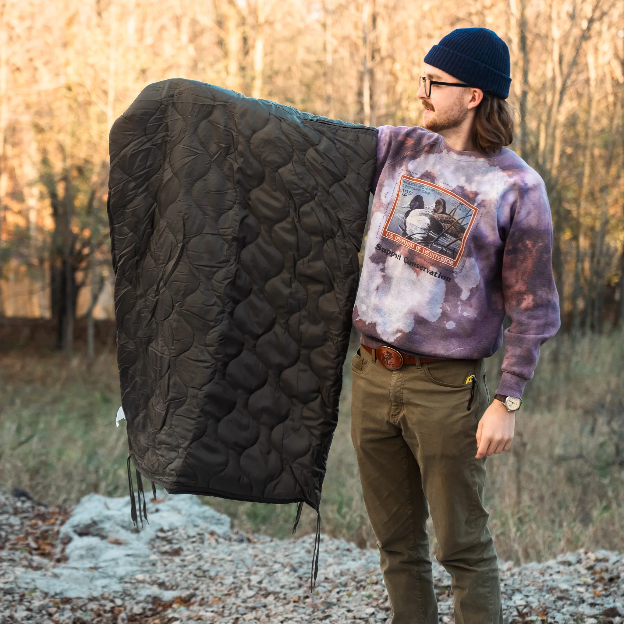 Mil-Tec OD Green Multi-Function Woobie/Poncho Liner w/Stuff Sack - Image 2