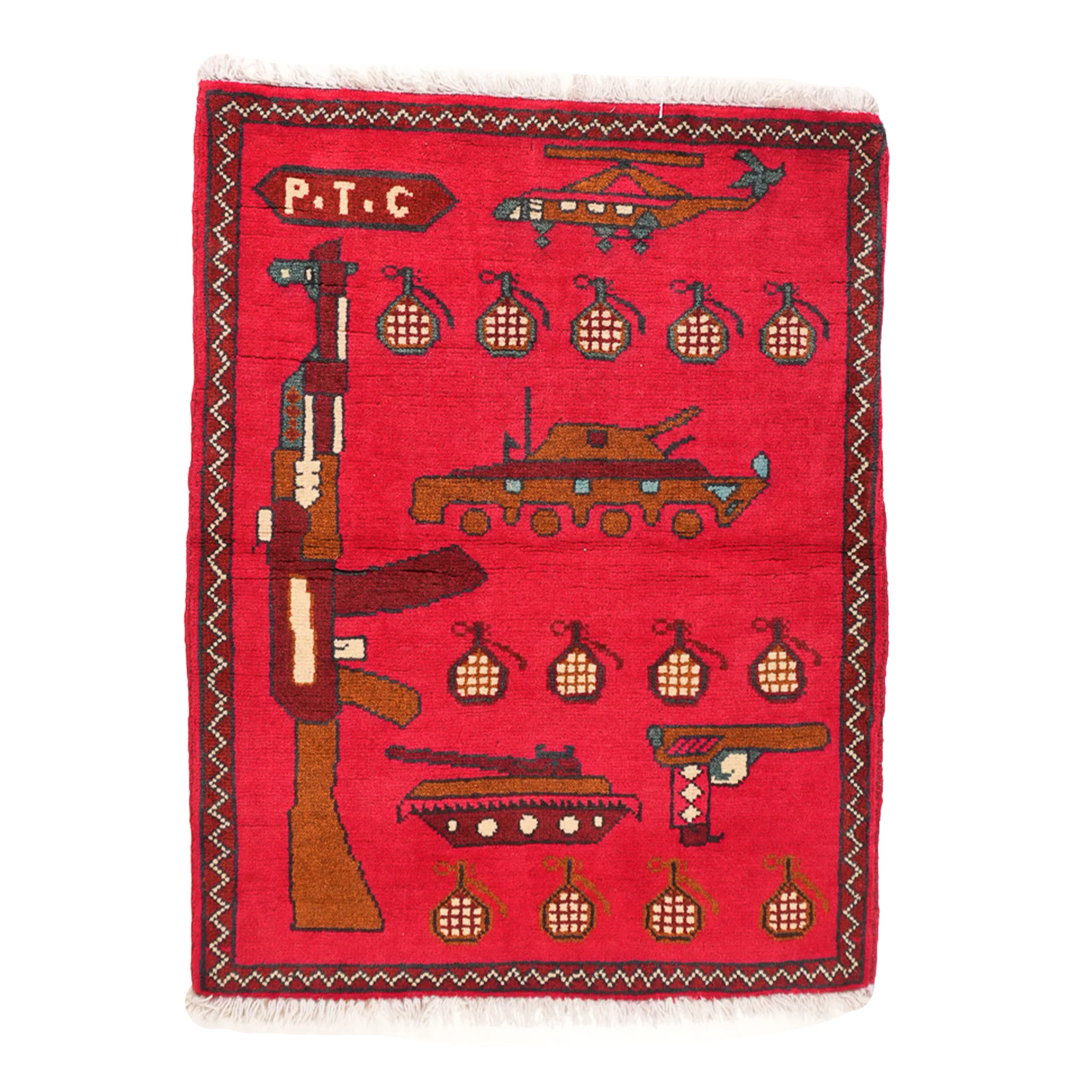 Single AK Pattern Afghan Rug - Image 4