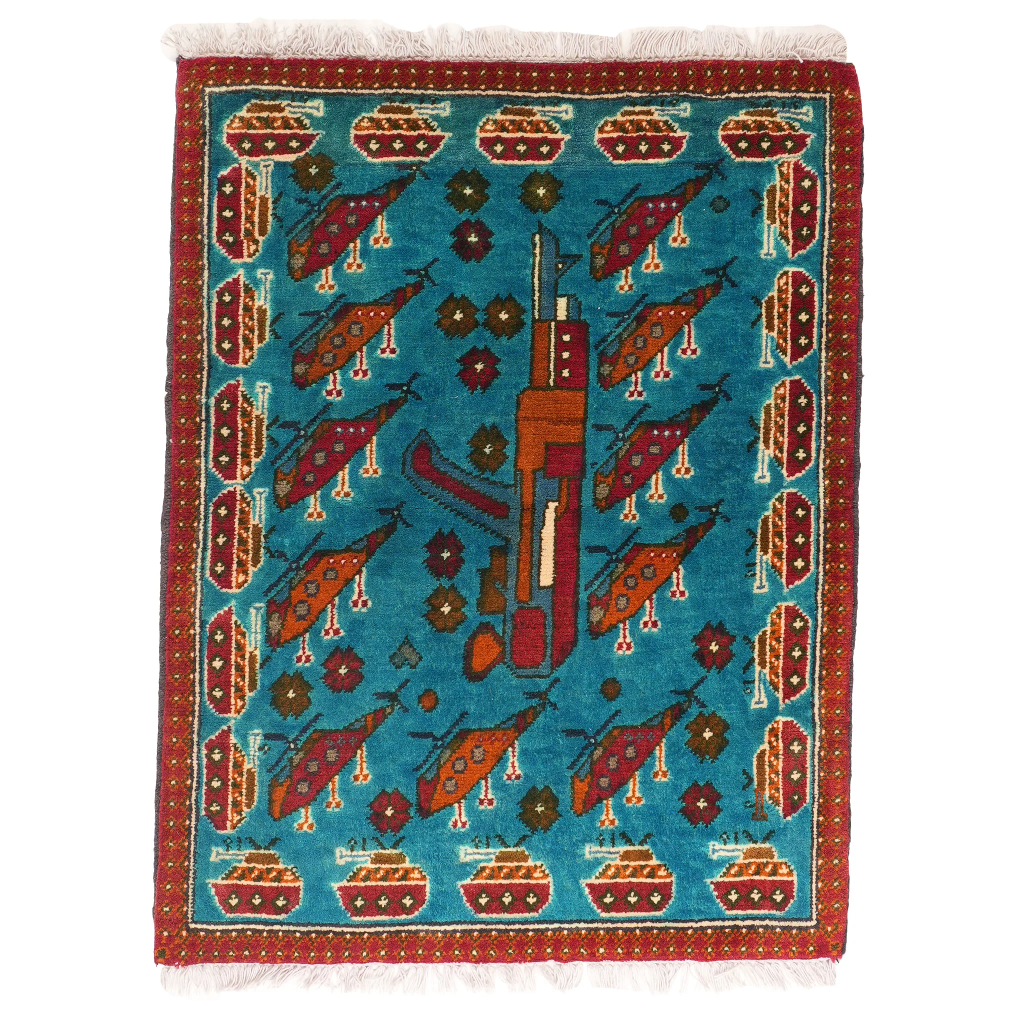 Single AK Pattern Afghan Rug - Image 8