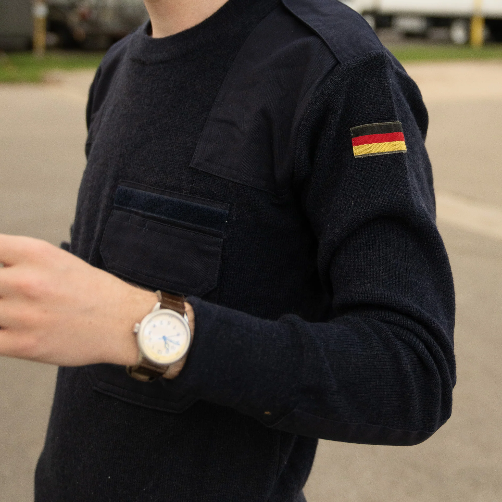 Issued German Blue Commando Sweater - Image 6