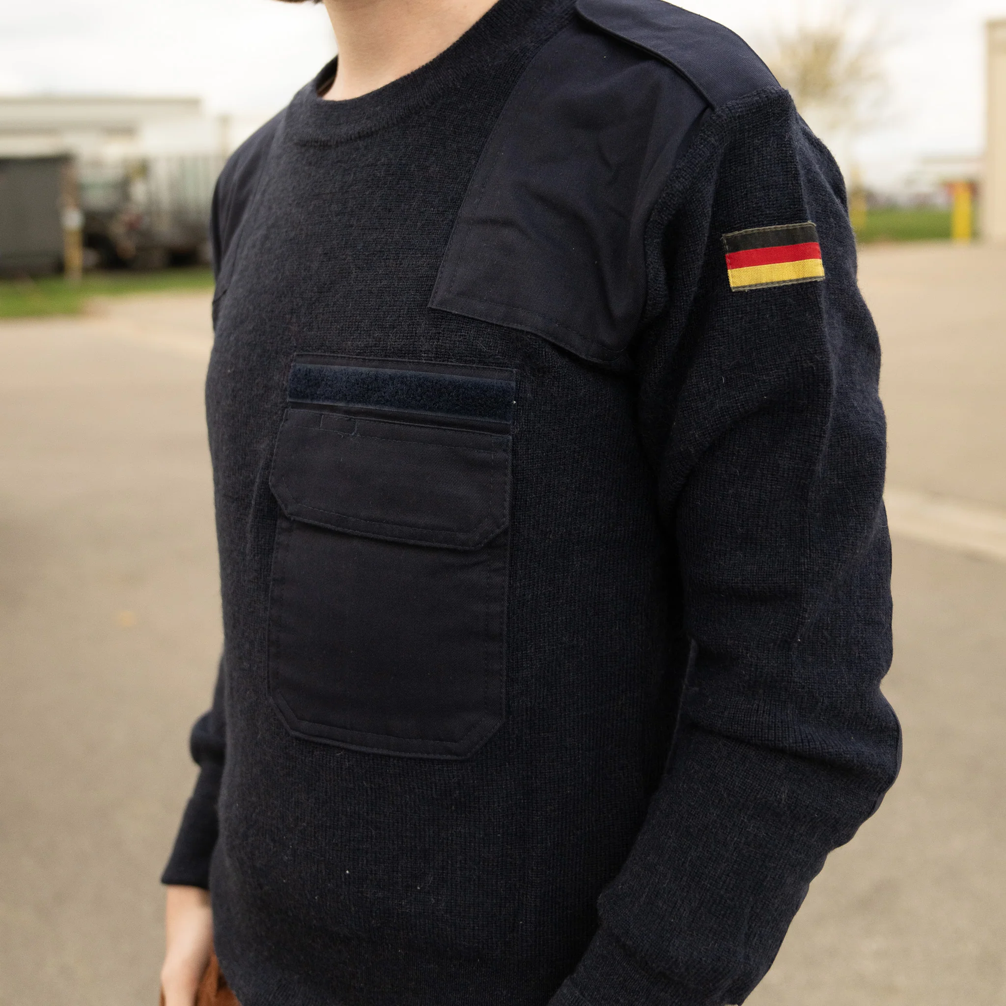 Issued German Blue Commando Sweater - Image 8