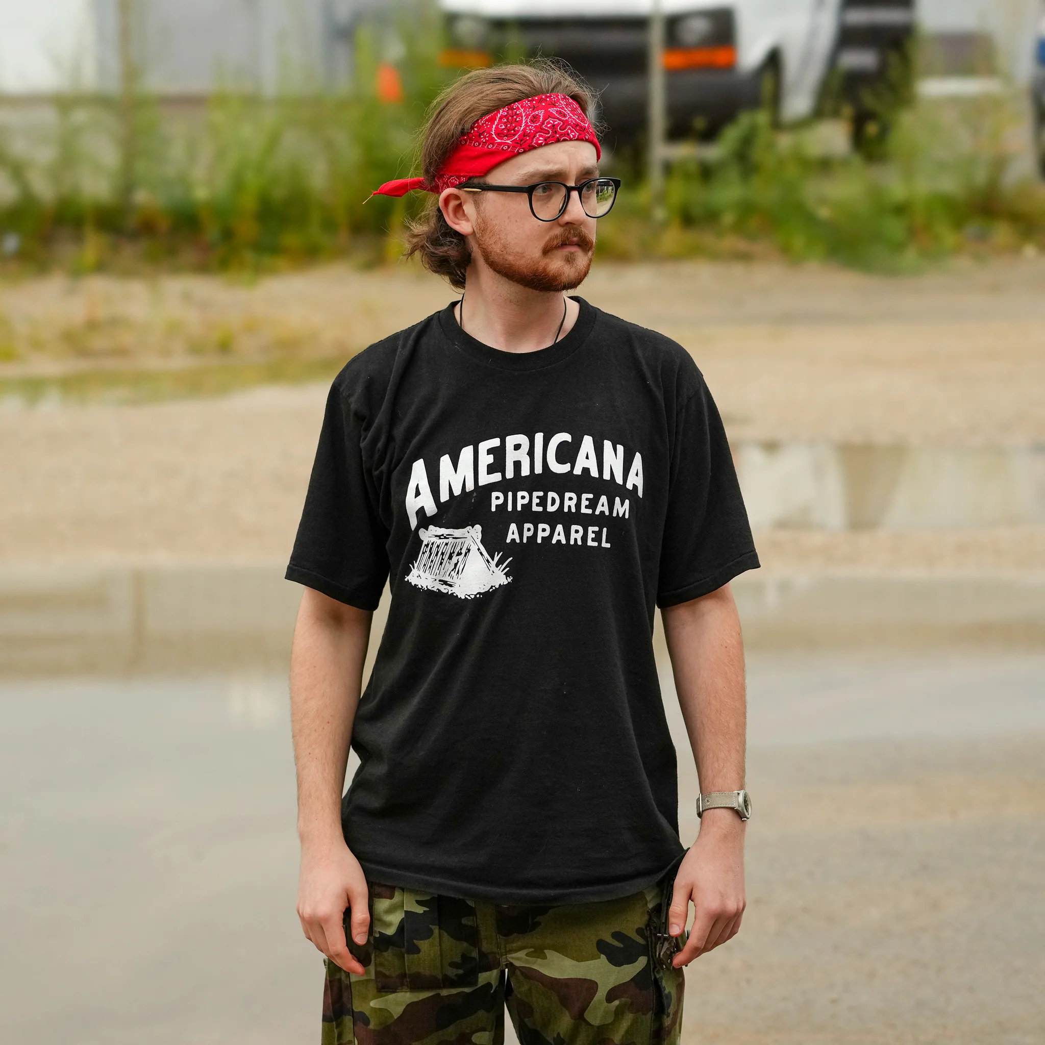 USA-Made Americana Pipedream Tee in Black - Image 3