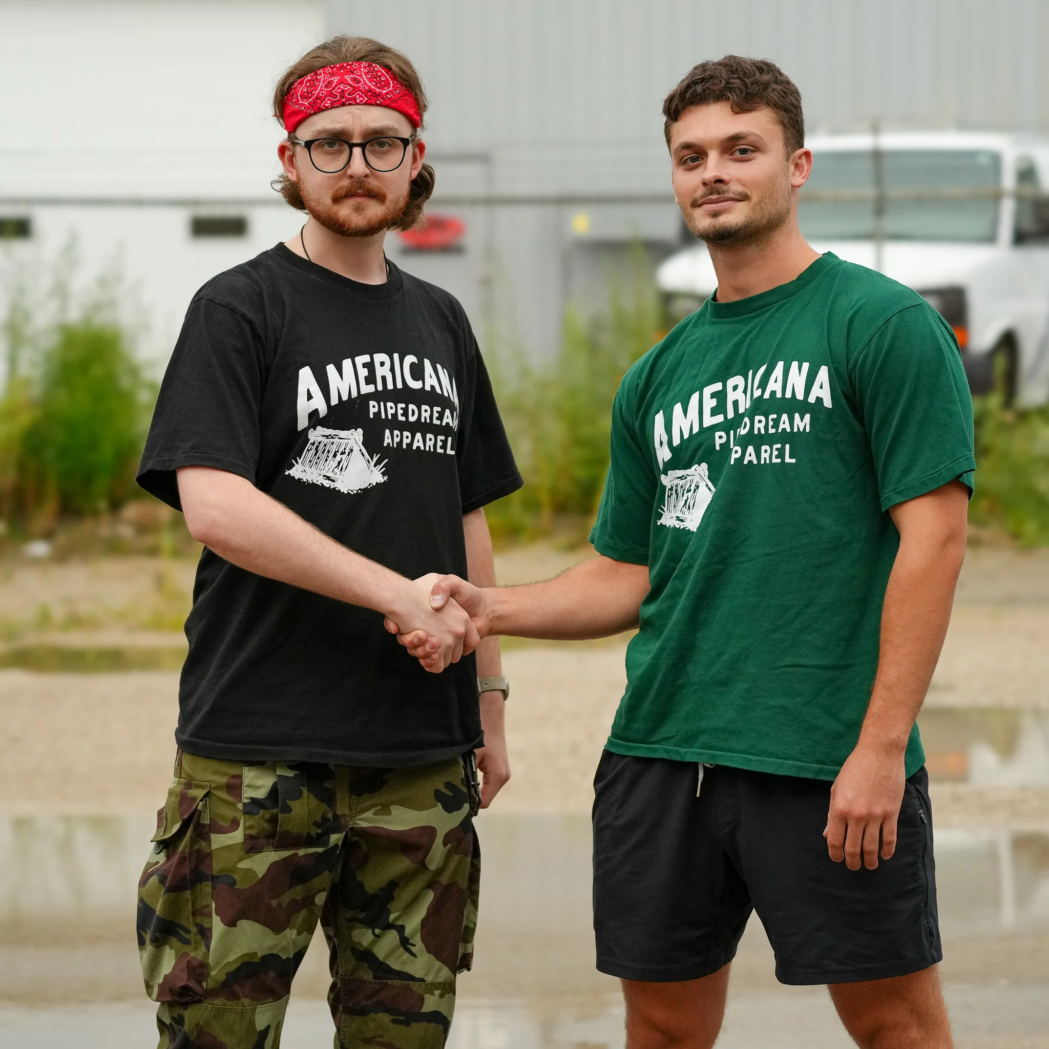 USA-Made Americana Pipedream Tee in Forest Green - Image 5