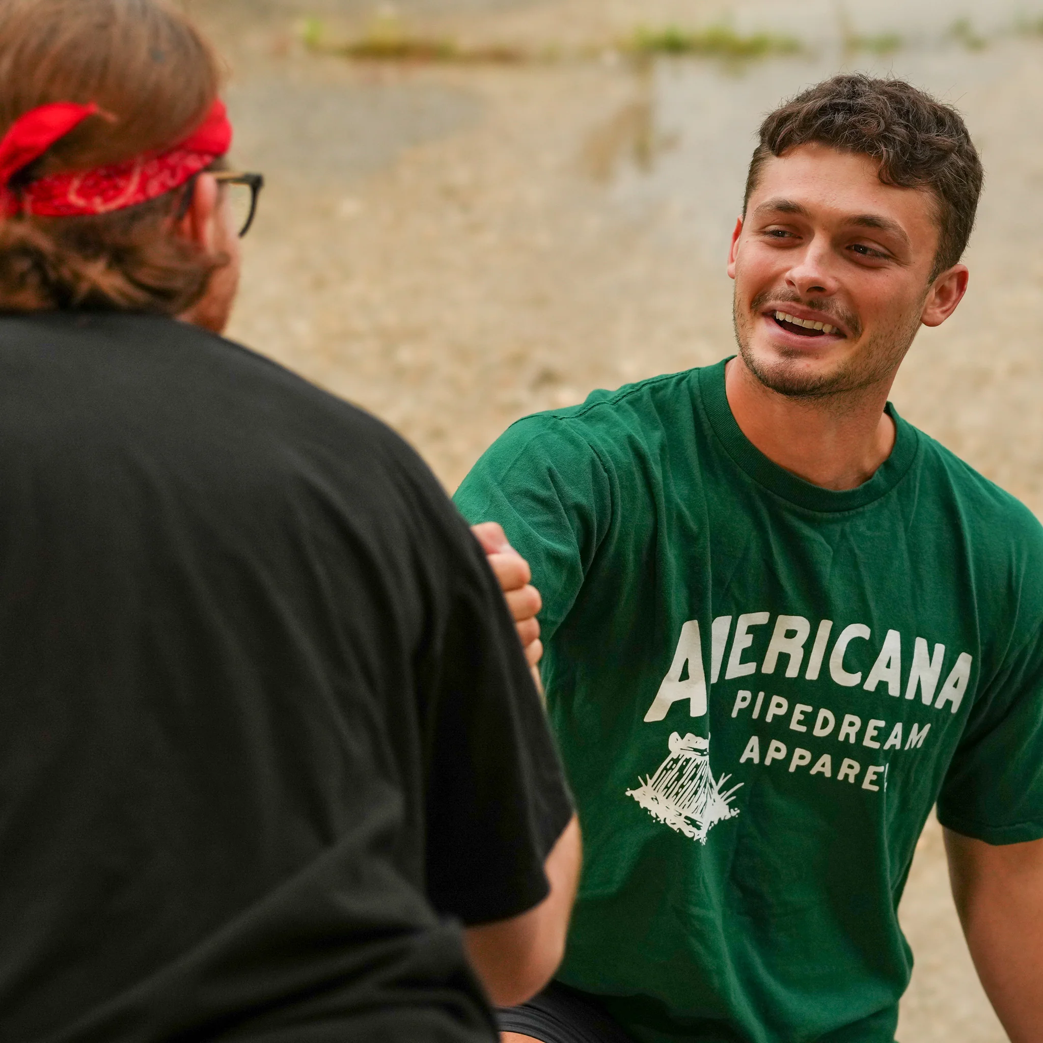 USA-Made Americana Pipedream Tee in Forest Green - Image 7