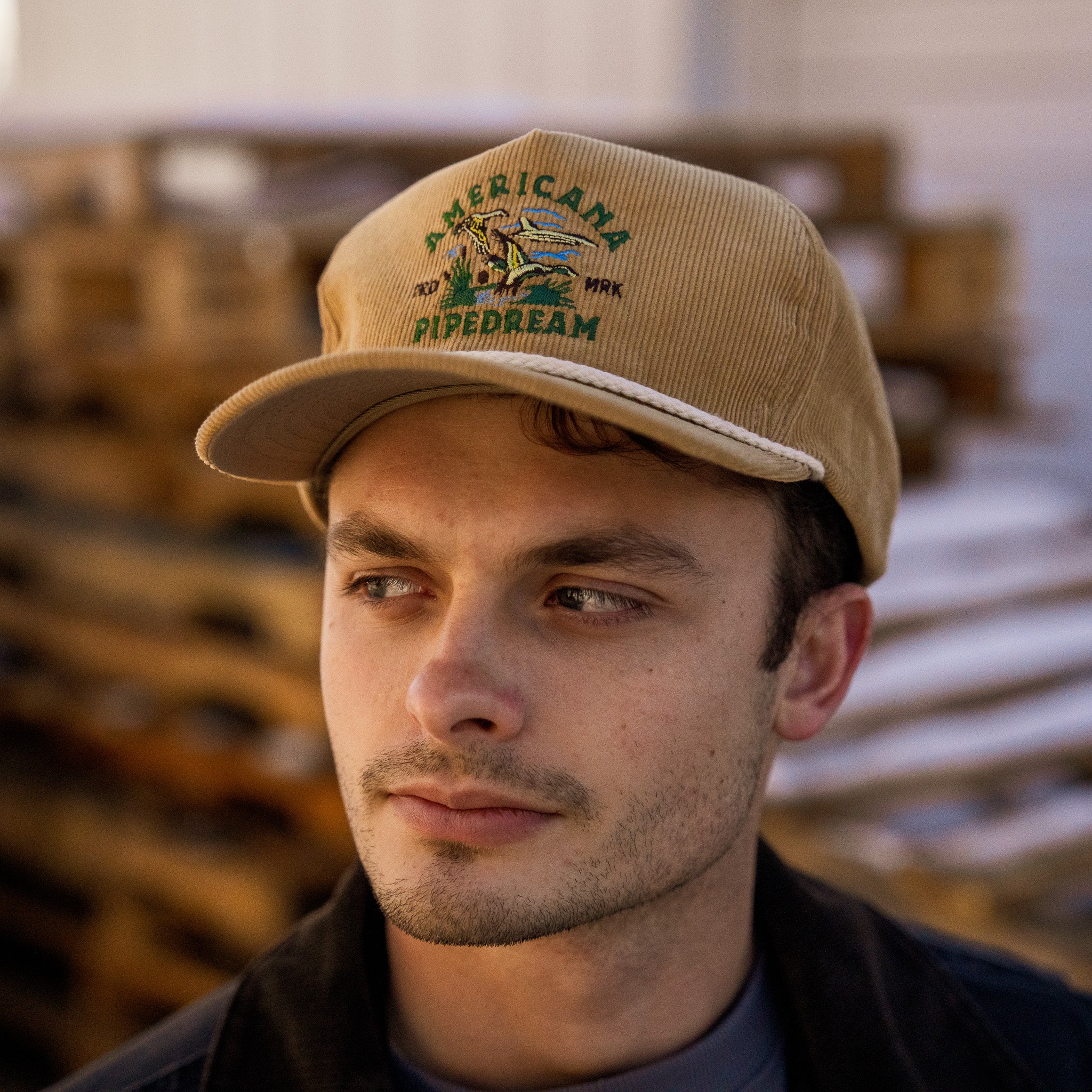 AP Corduroy Snapback Hat - Image 9