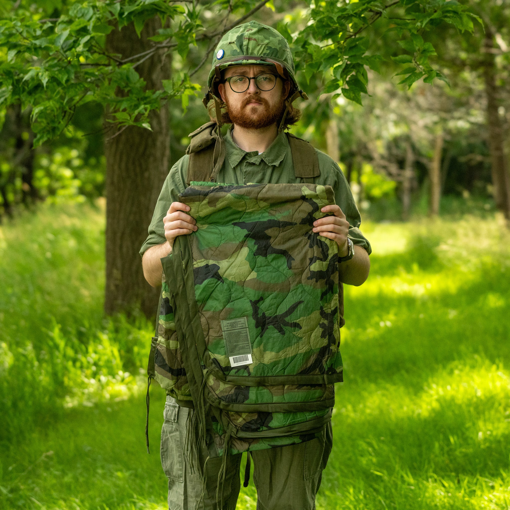 Unissued USGI M81 Woodland Poncho Liner/Woobie - Image 5